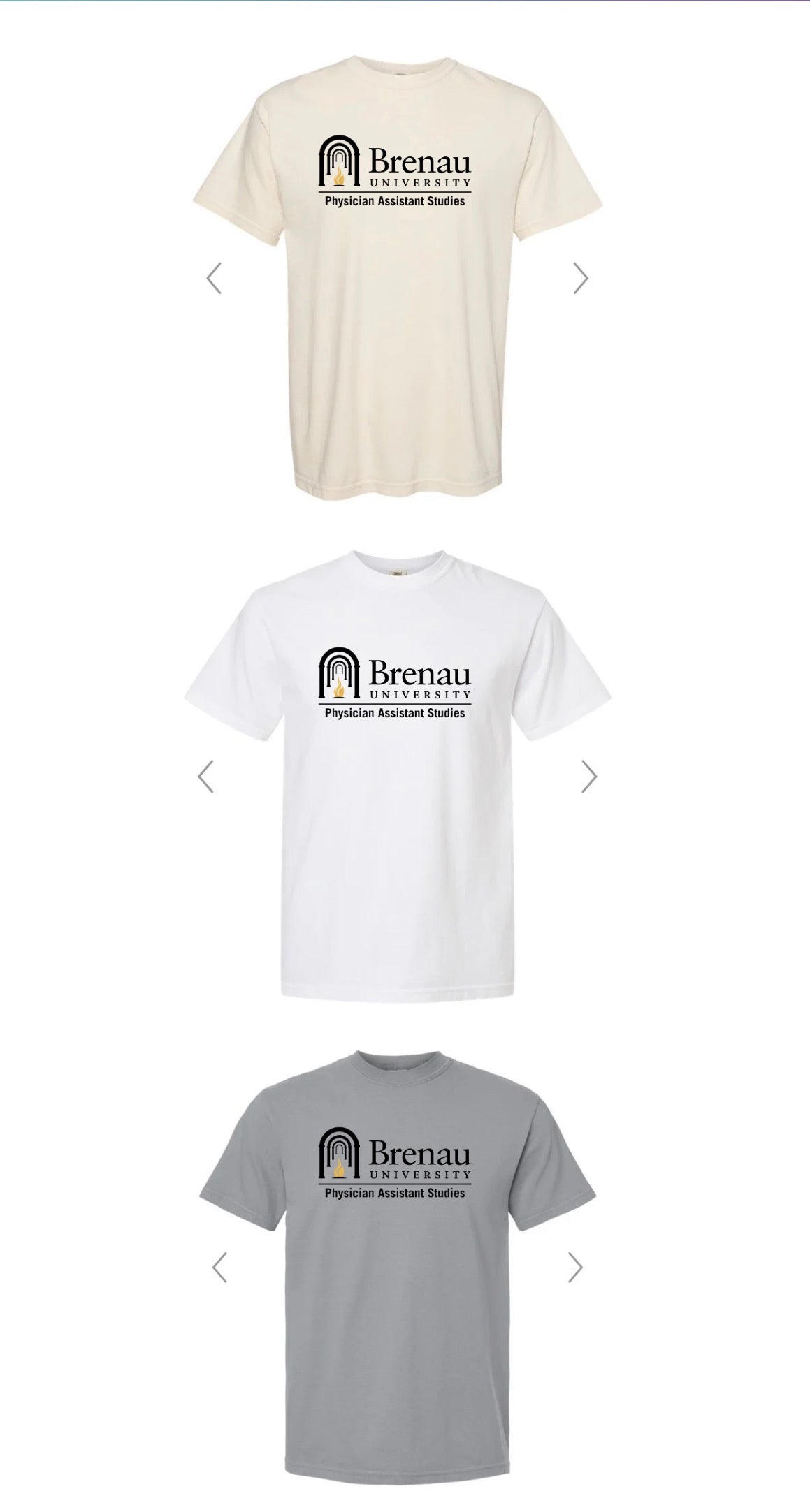 Brenau Black & Gold Logo Tee (Comfort Color)