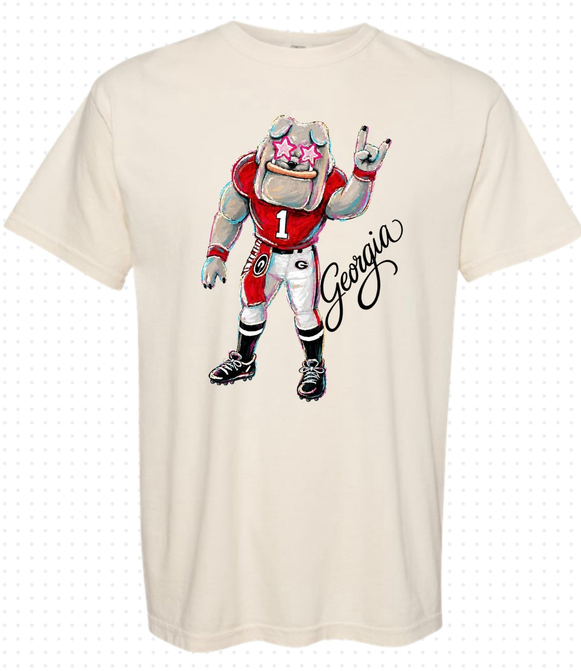 Bulldog Water Color T-shirt (Full Dawg)