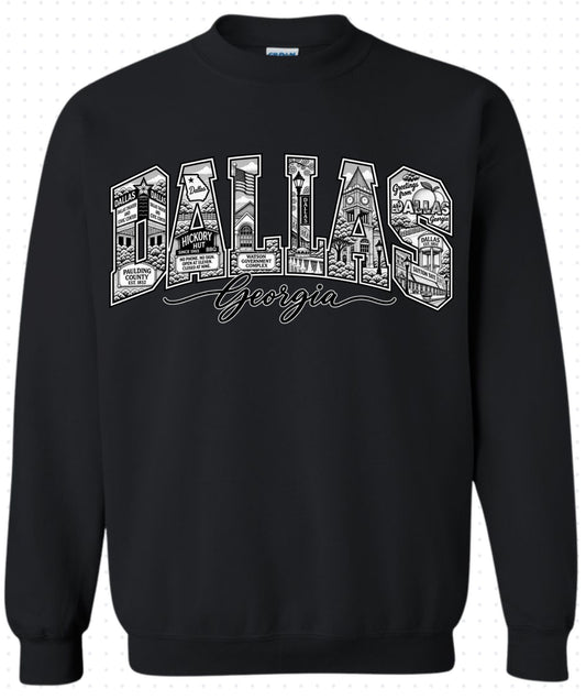 DALLAS, GA  Crewneck (Black & White)