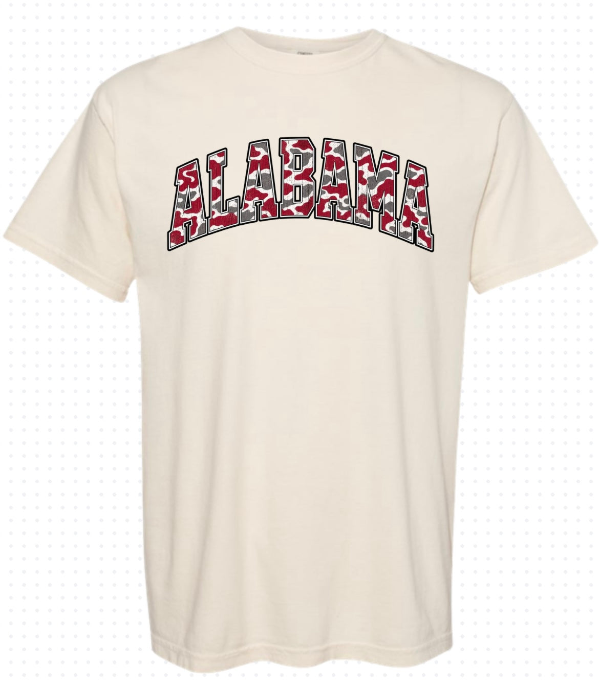 Alabama T-shirt (Crimson Camo Letters)