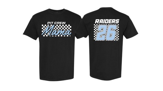 Raiders Pit Crew Black Comfort Color Tee