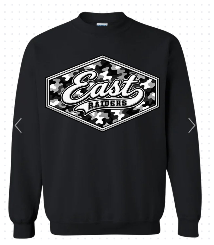Camo East Raiders Black Sweatshirt