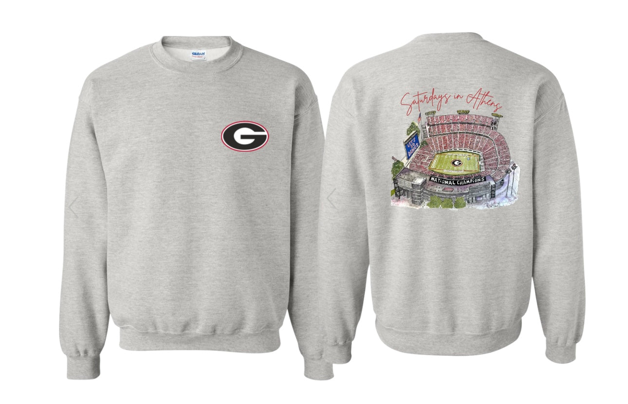 Saturdays In Athens Crewneck Sweatshirt