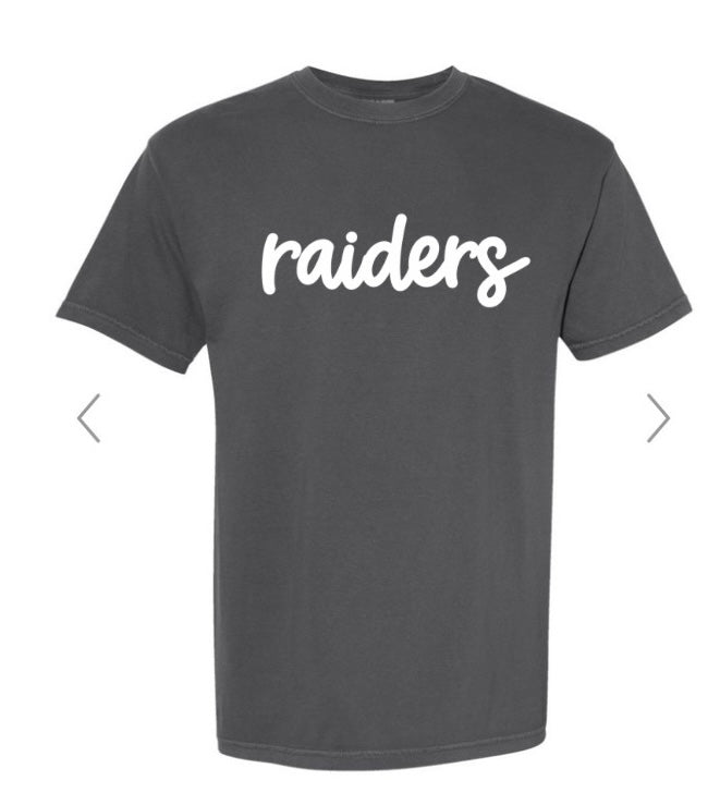 Cursive Raiders Grey CC Tee
