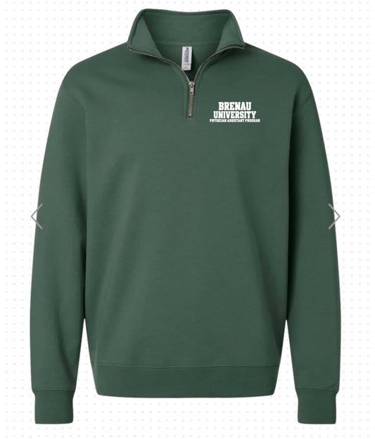 Green Brenau Quarter Zip Pullover