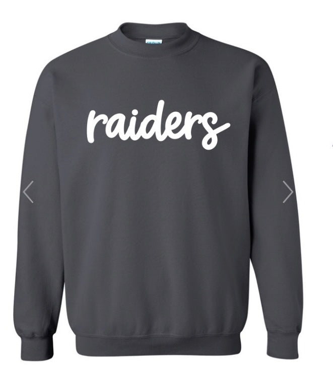 Cursive Raiders Grey Sweatshirt