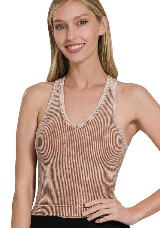 The Z Ribbed Racerback Tank