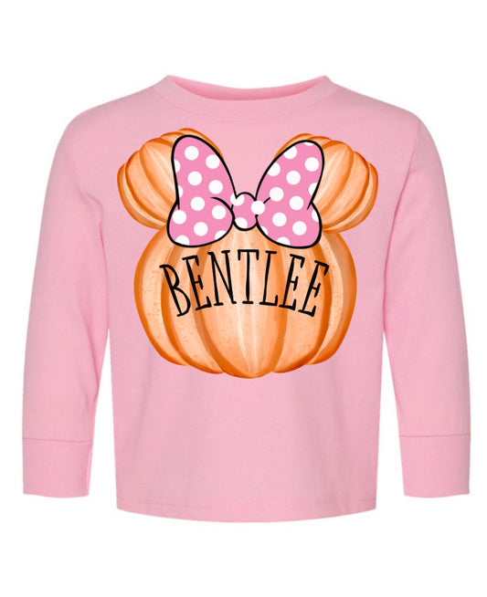 MINNIE MOUSE Long Sleeve Tee- Customized