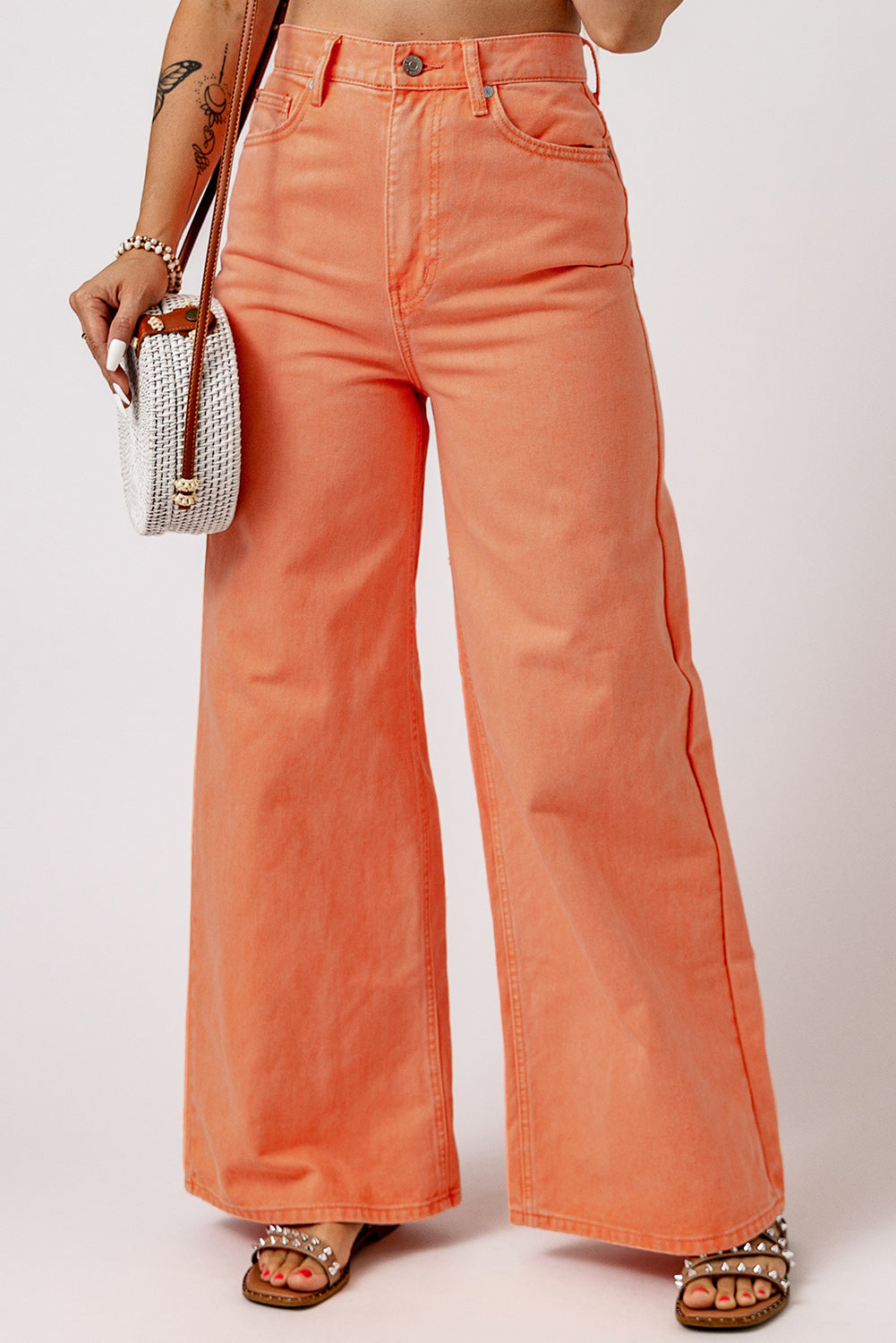 Orange Sunset Wide Leg Jean