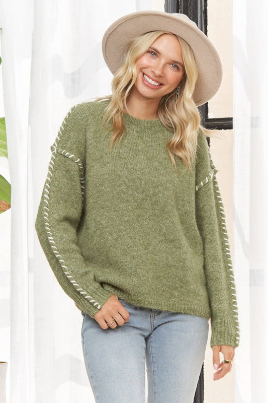 Sage Stitch Sweater