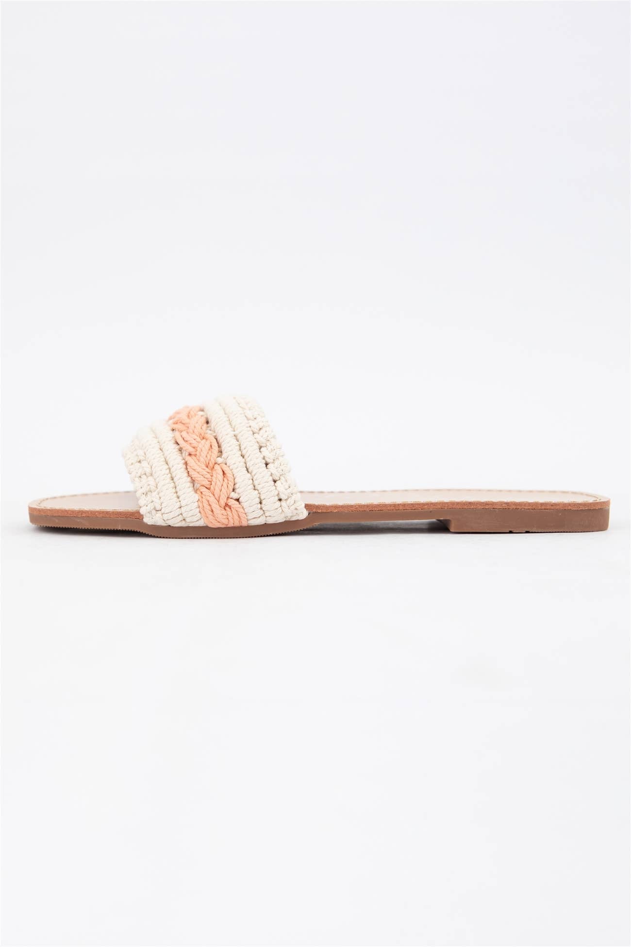 Coral/Tan Braided Sandals
