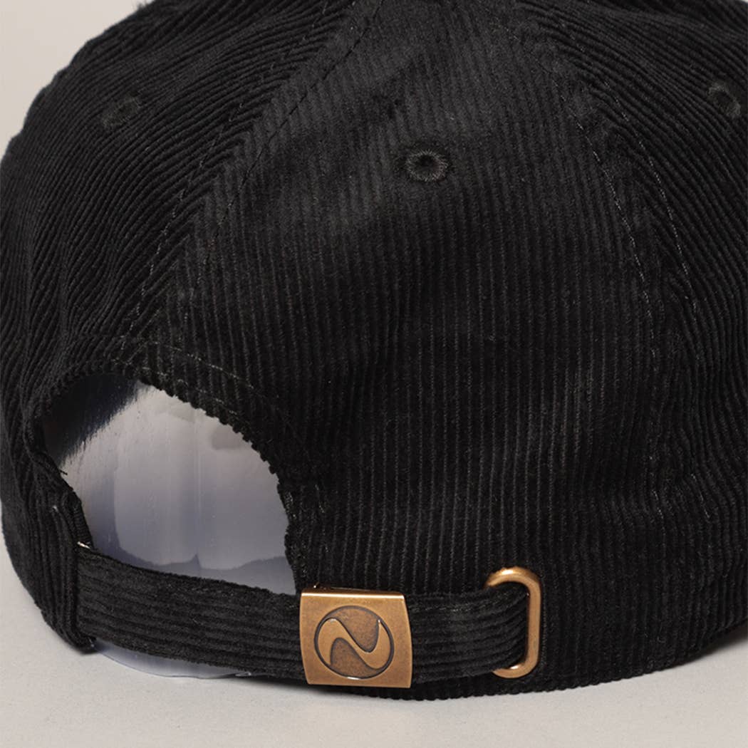 Game Day Embroidered Corduroy Cap: Black / ONE SIZE