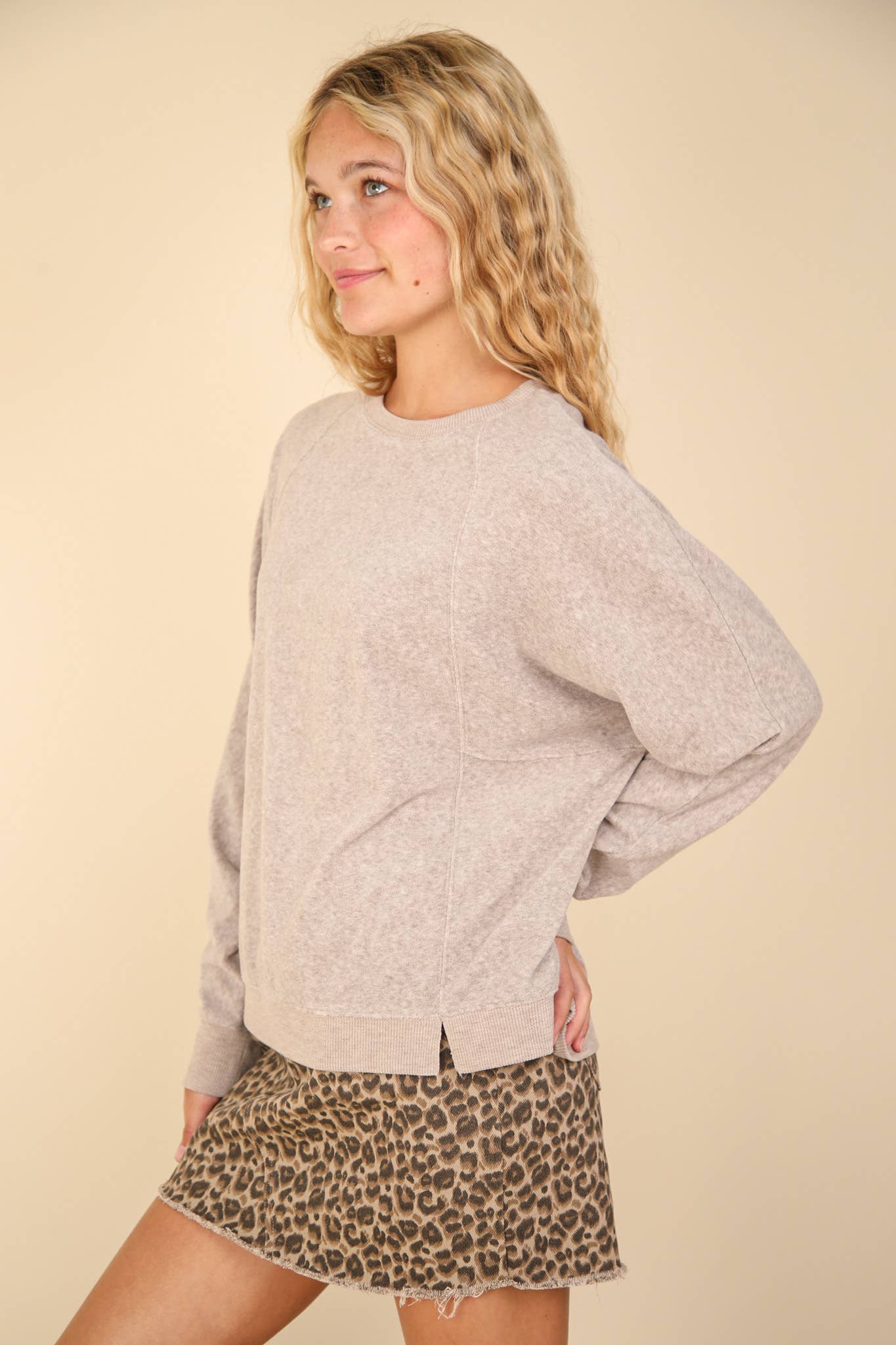 Early Autumn Soft Mocha Top