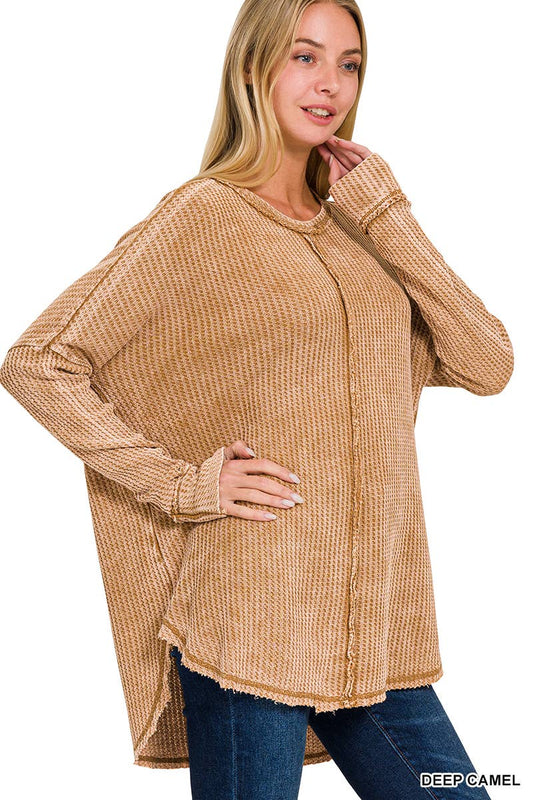 Autumn Camel Waffle Top