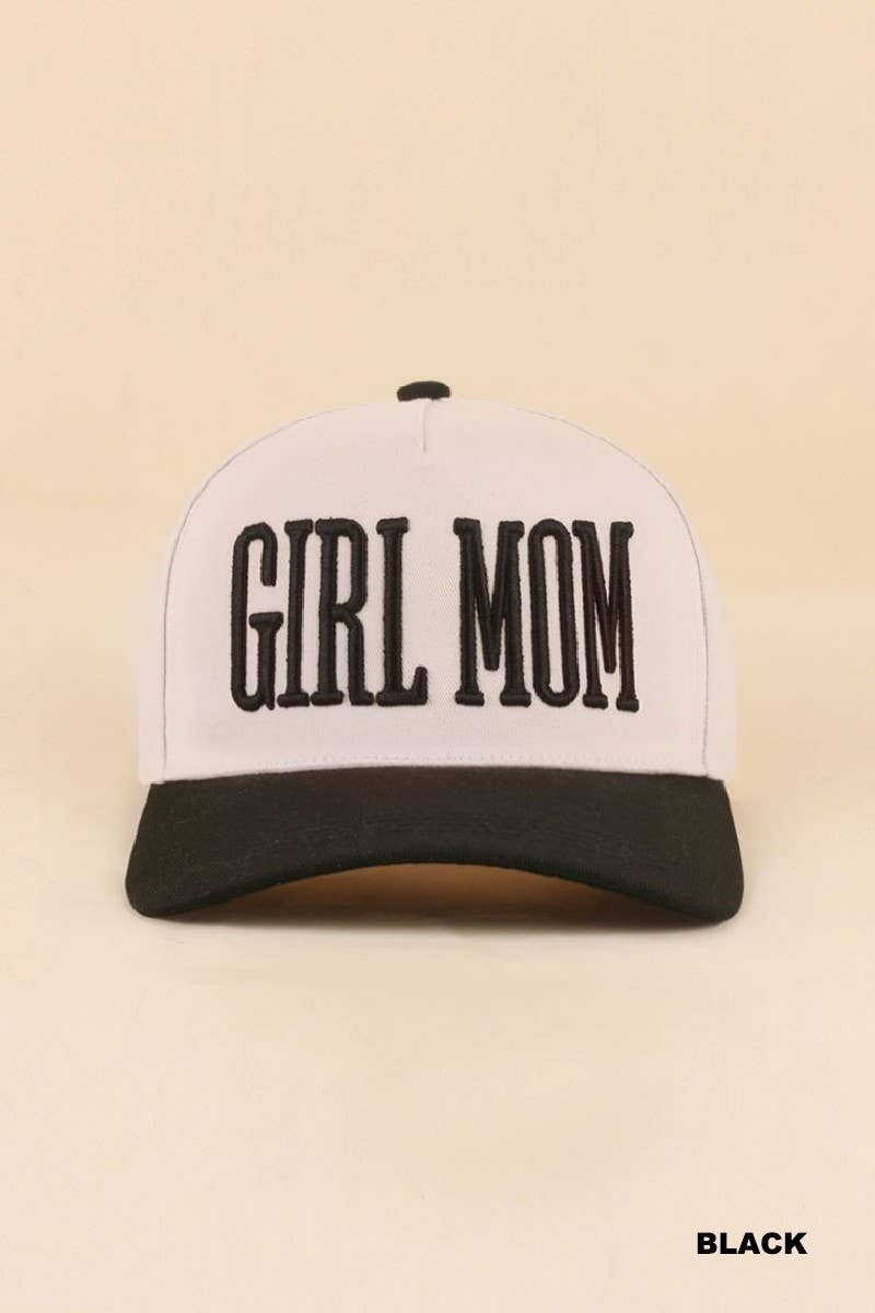 Girl Mom Hat: BLACK