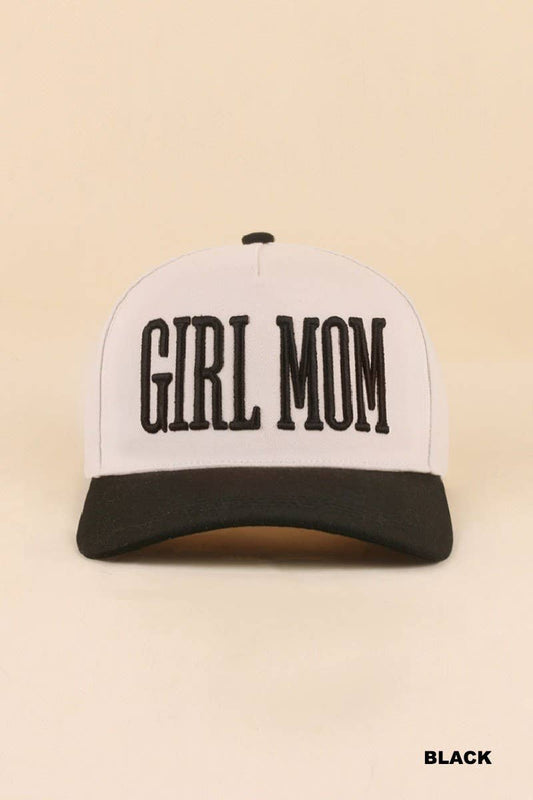 Girl Mom Hat: BLACK