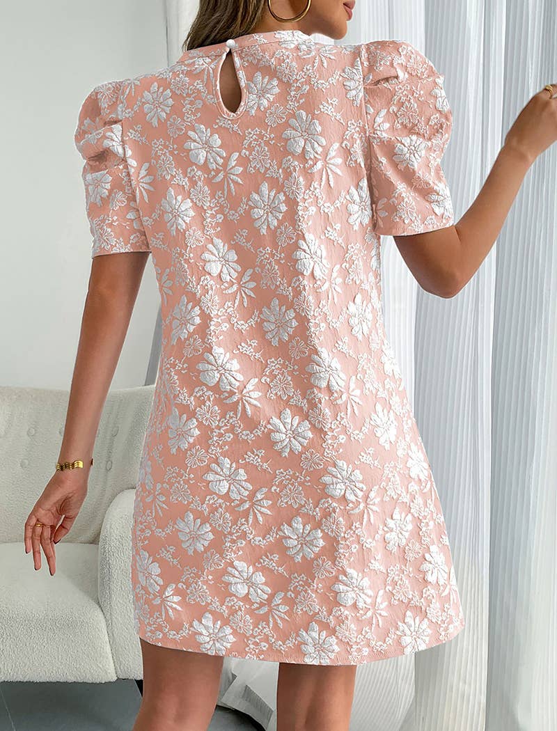 Pink Floral Mini Dress