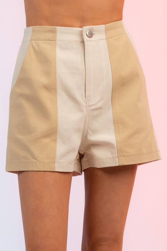 Beige/Cream Trendy Shorts