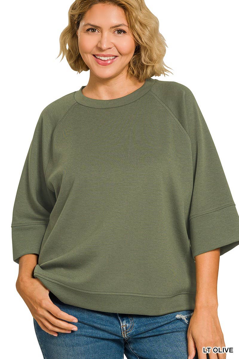 Dark Olive Days Top (Plus Size)