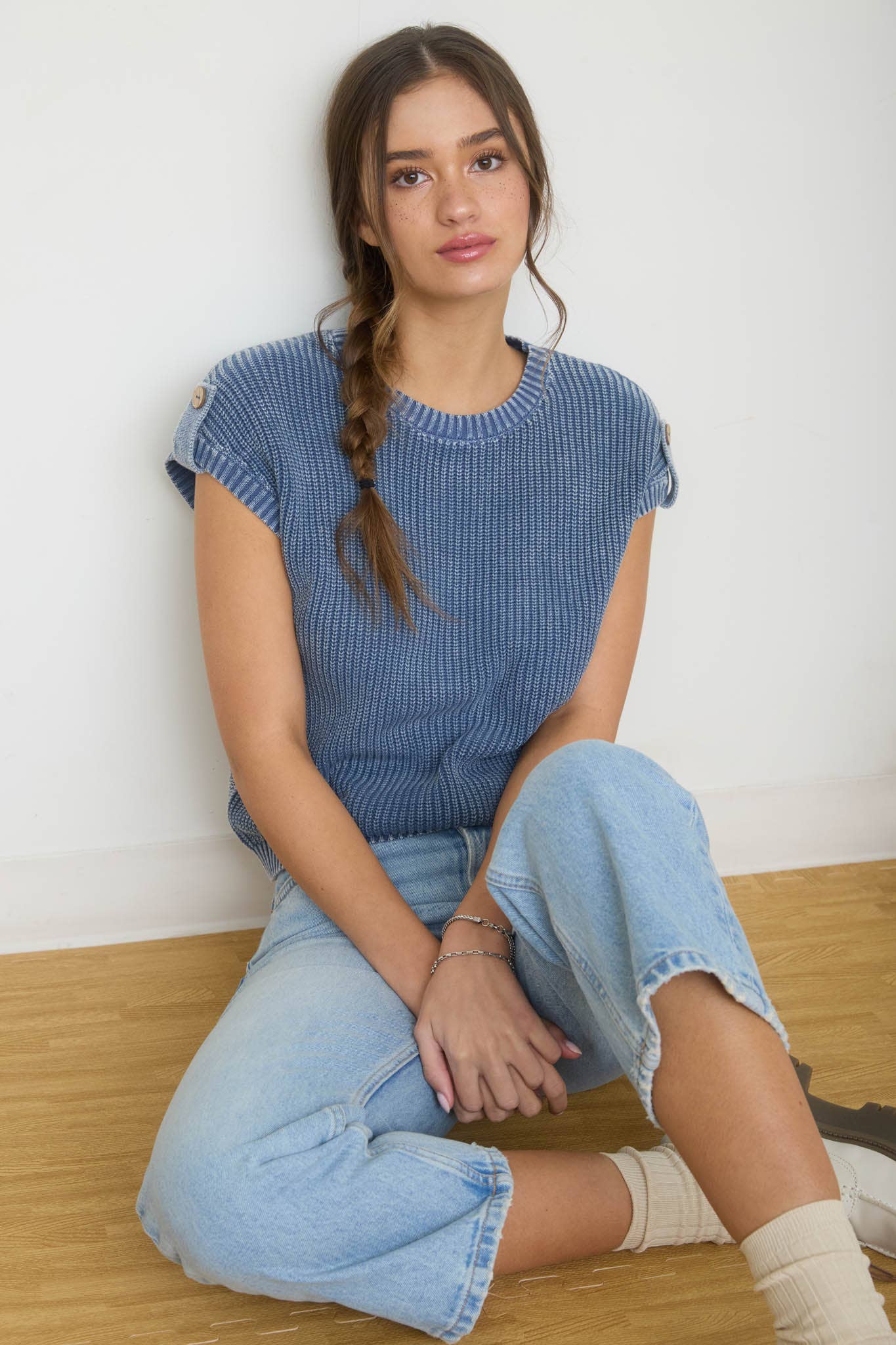 Indigo Sweater Top