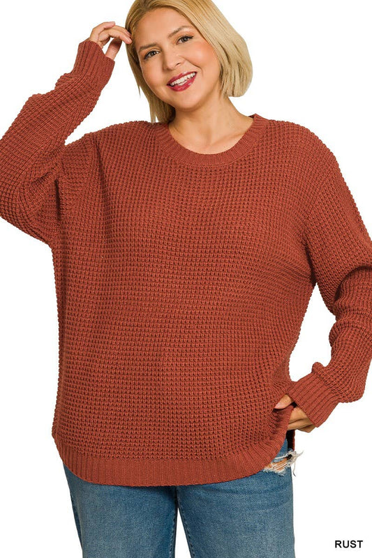 Fall Rust Sweater (Plus Size)