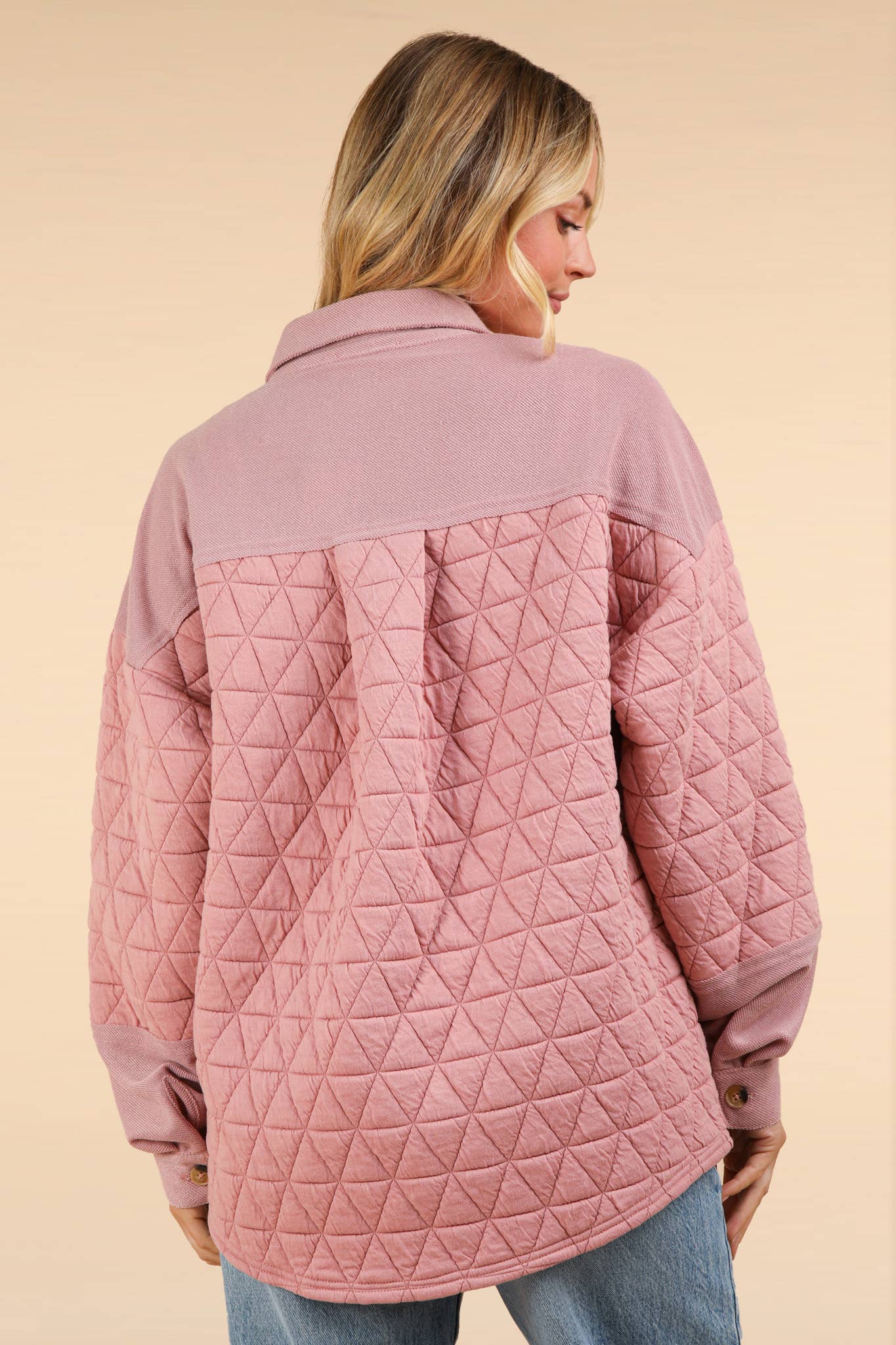 Quilted Blush Cozy Shacket