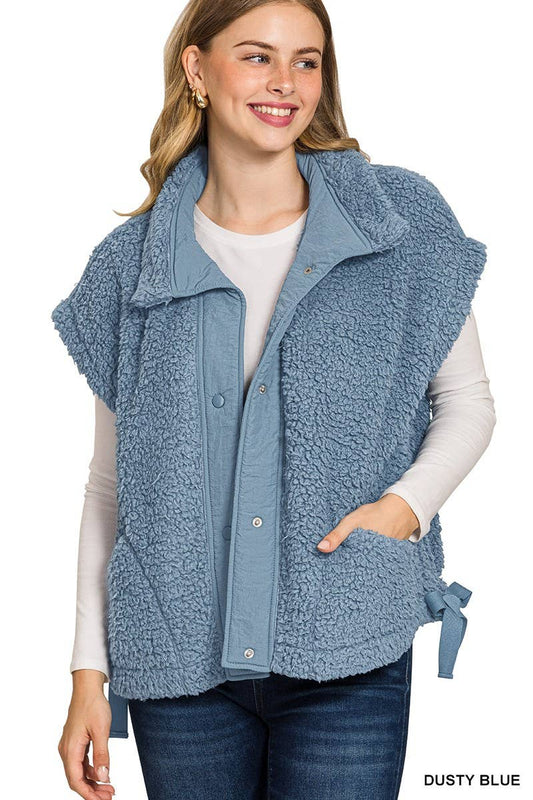Blue Serene Sherpa Vest