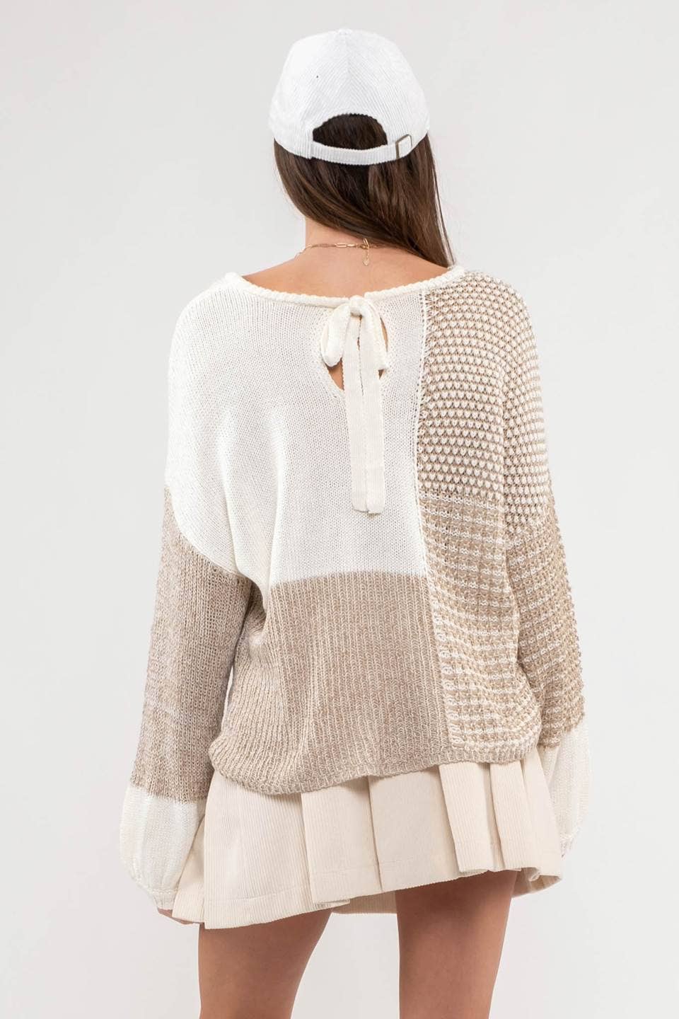 The Ivory Isley Back Tie Sweater