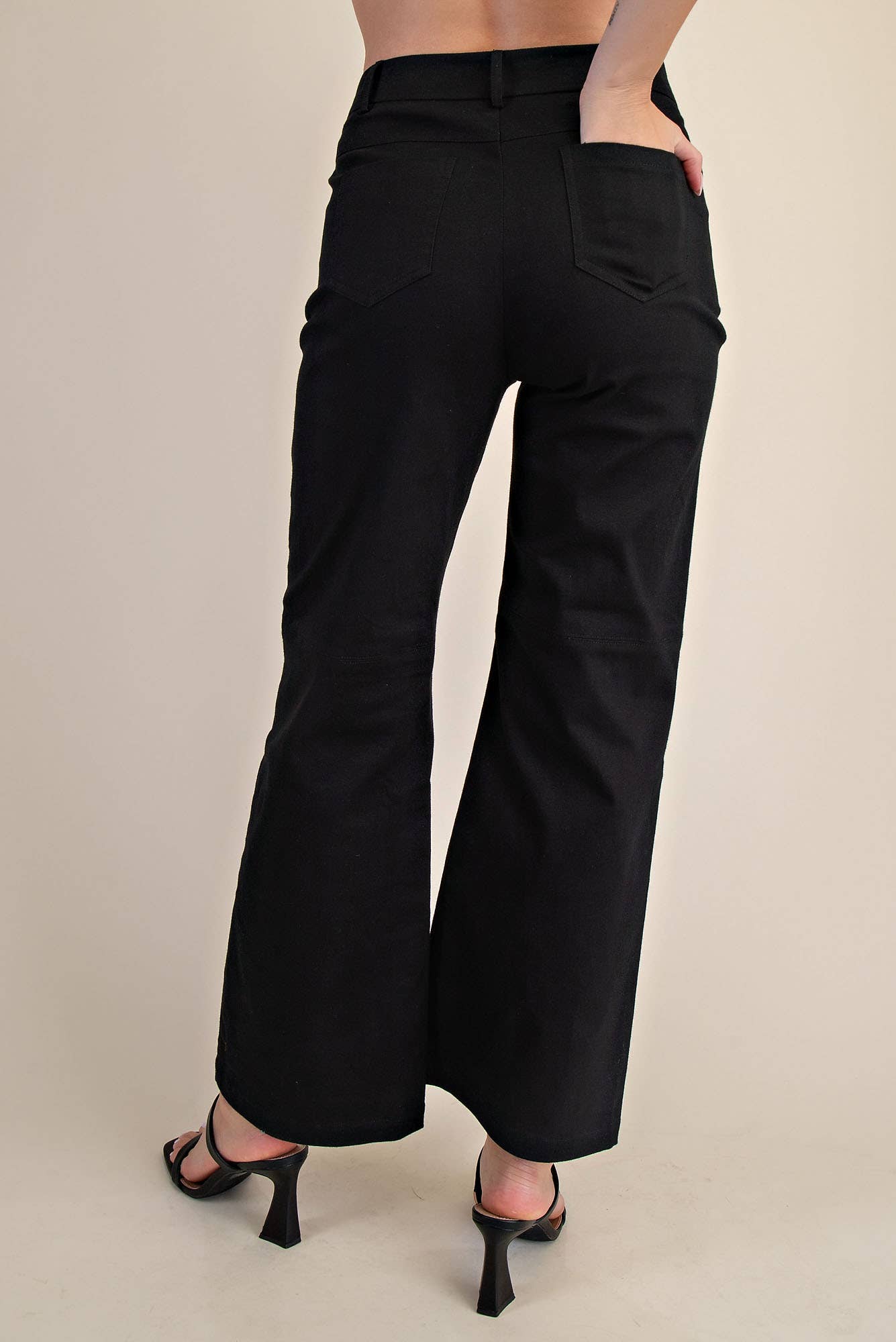Black Newport Straight Leg Pants