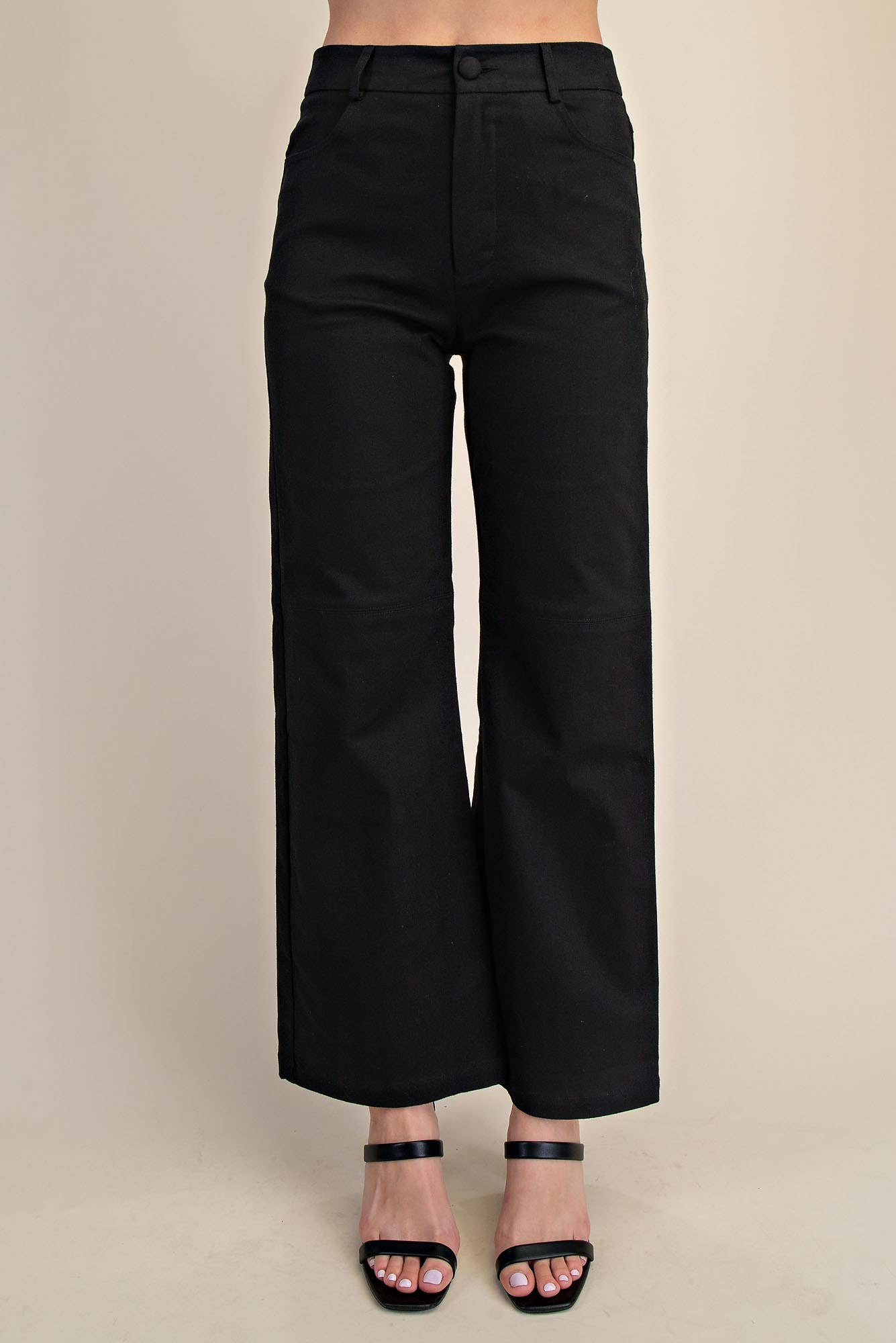Black Newport Straight Leg Pants
