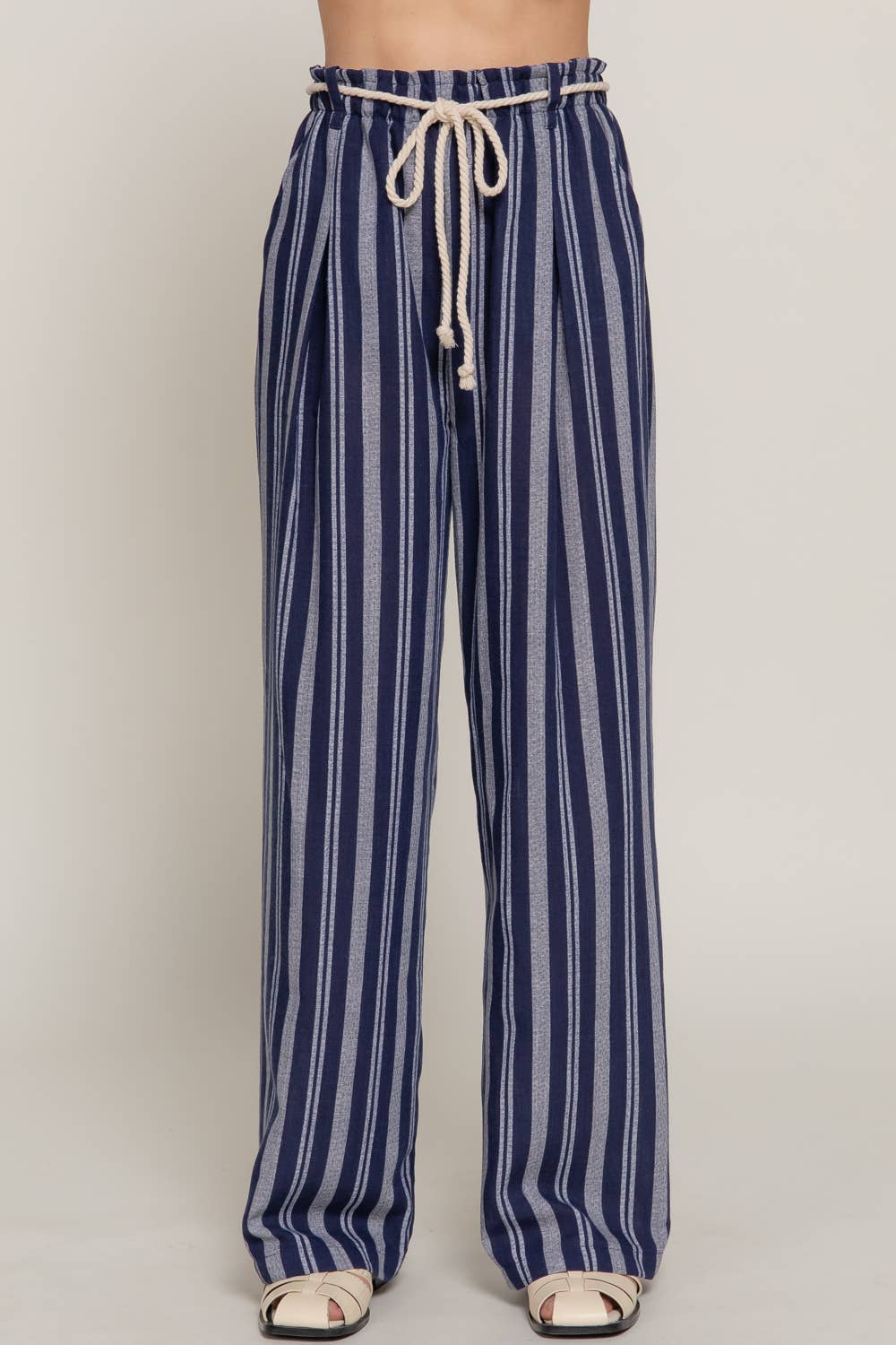 Navy Linen Pants