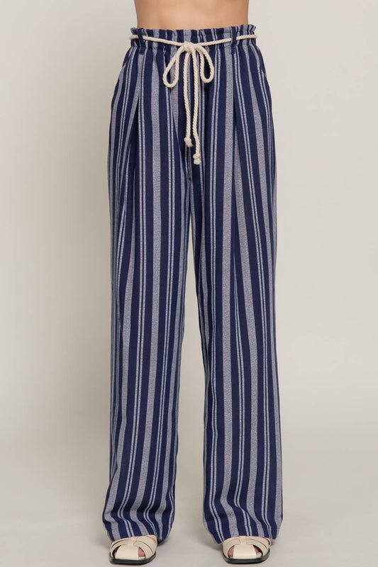 Navy Linen Pants