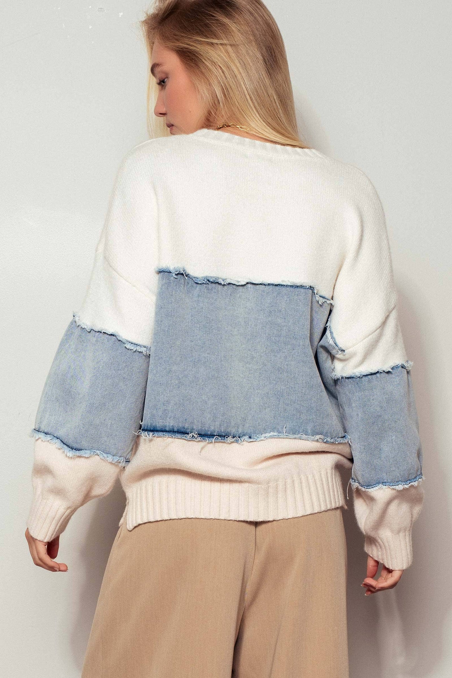 Denim Drift Sweater