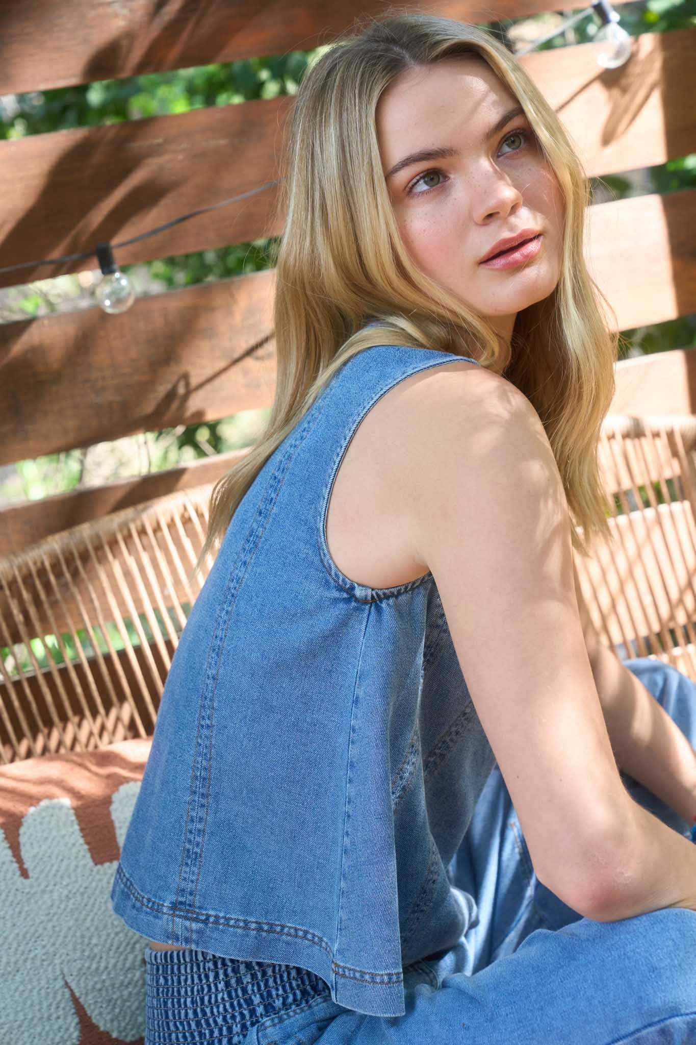 Blue Haven Denim Top