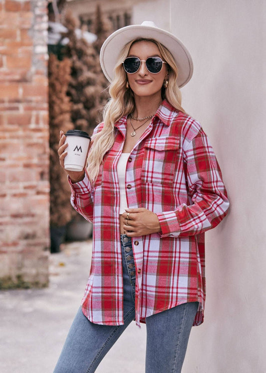 Fall Red Plaid Flannel