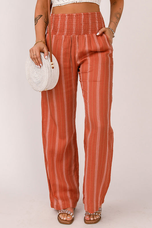 Orange Sunset Striped Pants
