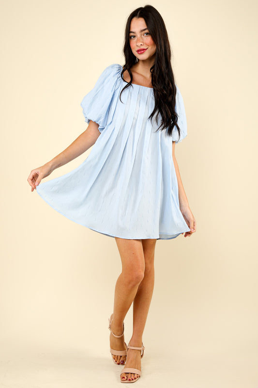 Sky Blue Spring Mini Dress