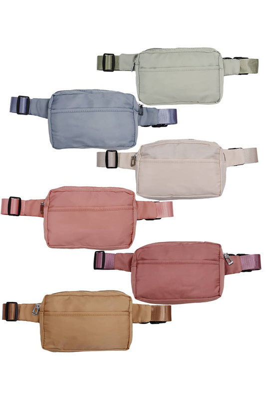 Minimal Matte Pastel Color Belt Bag Fanny Pack